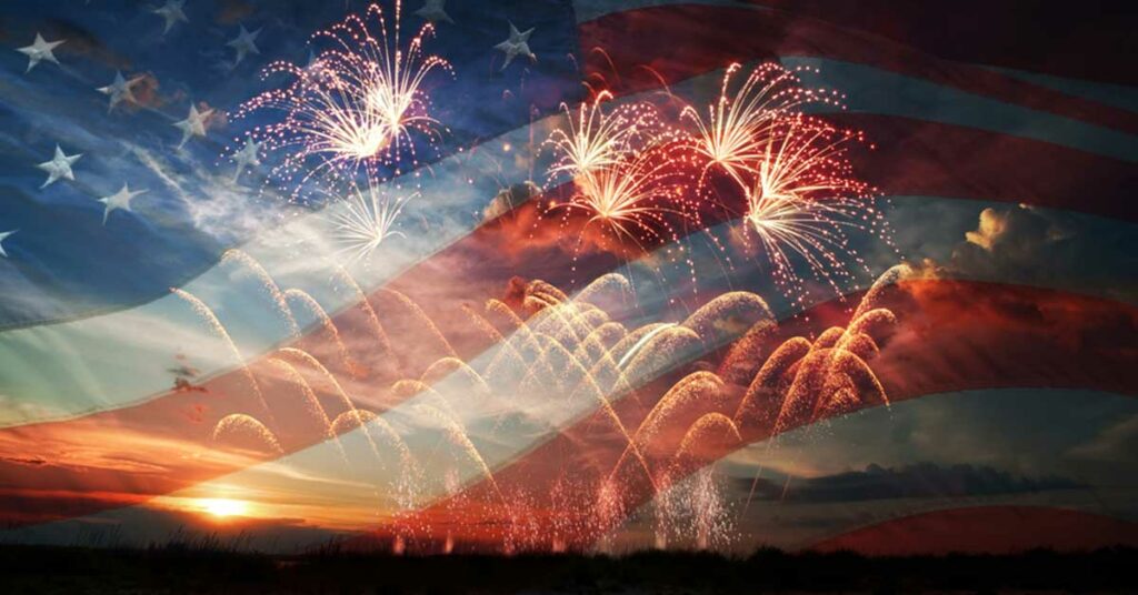 Where did the tradition of fireworks on the 4th of July start - symbolism of significance