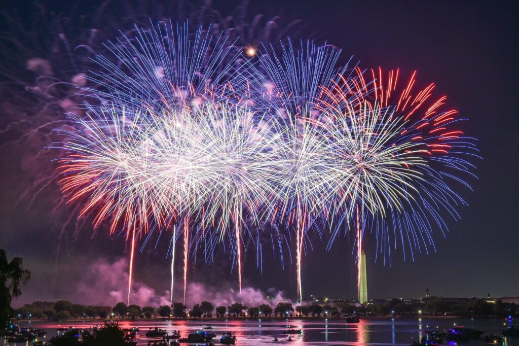 Where did the tradition of fireworks on the 4th of July start - evolution and innovation